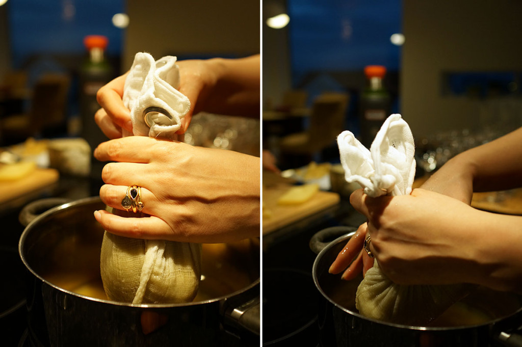 sake punch sake cocktail straining lemongrass grapefruit ginger